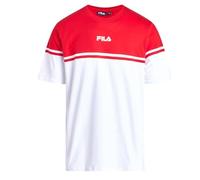 FILA T-Shirt White/Red Man Print, Red, XL