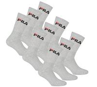 Fila F9505 Unisex Adult Socks (1 Pack of 3 pairs ), Grey, 9-11