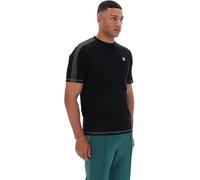 FILA Trey Contrast Stitch T-Shirt - Black/Gardenia (UK, Alpha, L, Regular, Regular, Black)