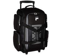 Fila Unisex-Adult 22" Lightweight Carry On Rolling Duffel Bag, Black, One Size