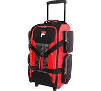 Fila Unisex-Adult 22" Lightweight Carry On Rolling Duffel Bag, Red, One Size