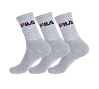 FILA Unisex F9505 Socks Plain Socks (Pack of 3), unisex_adult, Socks, F9505, gray, 39-42