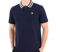 FILA Men's Achille Heritage Tape Basic Polo Shirt, Navy, 3XL