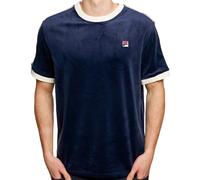 Basilio Velour T-Shirt Navy/Gardenia XL