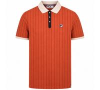 Fila Vintage BB1 Classic Vintage Striped Polo Shirt - Ochre M M