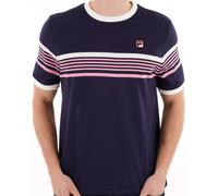 James Yarn Dye Stripe T-Shirt Navy/White/Vista Blue S