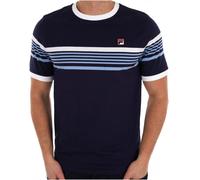 Fila Men's James Yarn Dye Stripe T-Shirt, Navy/White/Vista Blue, XXL