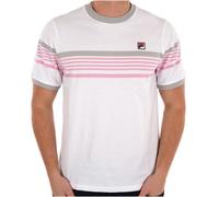 James Yarn Dye Stripe T-Shirt White/High Rise/Prism Pink S