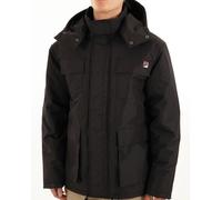 FILA Men's Liam Cargo Pockets Padded Jacket, Black, L