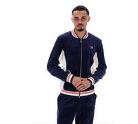 Fila Vintage Miguel Velour Archive Track Jacket Navy / Gardenia Red