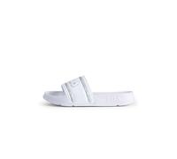 FILA Women Morro Bay Logo Slipper Wmn Slide Sandal, White Iridescent, 6 UK