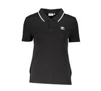 Fila WoMens Black Cotton Polo Shirt material_cotton - Size Small