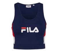 FILA Women's Bursa Cropped top Cami Shirt, Medieval Blue-True Red-Bright White, S