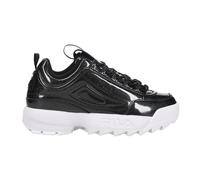 Fila Women's Disruptor II Shine Metallic Shoes, Black/White/Black, 6.5 UK