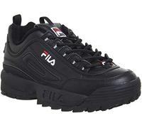Fila Women's Disruptor II Shine Metallic Shoes, Black/White/Black, 7 UK