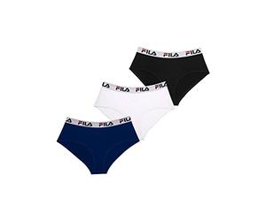 Fila Women's FI/2BCX3 Underwear, Blue/Black/White, M Women (Set of 3)