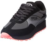 FILA Women's SOULRUNNER wmn Sneaker, Black-Tea Rose, 3 UK
