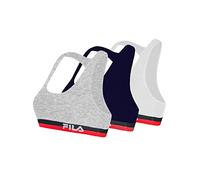 Fila Women's Sports Bra Running Training (Pack of 3), Multicolor (Fu6048), XS