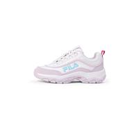 FILA Women's Strada Logo Wmn Sneaker, White Orchid Hush, 5.5 UK