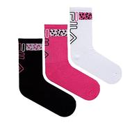 FILA X3 Pairs of Socks Pink/White/Black Women Pink 35-38