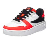 FILA FXVENTUNO Teens Sneaker, Gray Violet-Fiery Coral, 3.5 UK