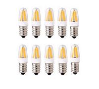 Filament COB LED Light Bulbs E12 Base 2W (20W Halogen Equivalent) 190LM 3000K／6000K AC100-130V E12 Dimmable Bulbs for Home Lighting 10-Pack. (Cool White)