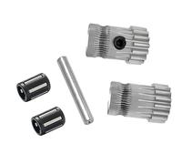 Filament Feeder Service Parts for 3D Printer Extruder Systems, Paired-Feed Gear Hardware, Metal Shaft Assembly, Routine Rebuild Supply Extruder Drive Gear Replacement Paired Feed Feeder