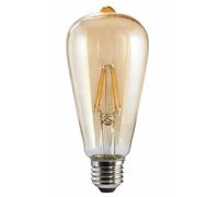 Filament LED Bulb, E27, 400lm Replacement 35W, Vintage Bulb, Amber, White Shade