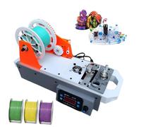Filament Maker Machine 3D Printed Bottle Recycler Fiament Pultruded from Pastic Bottles Pultruded Plastic Bottle Filament Plastic Recycling Manufacturing Station Red