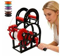 Filament Respooler and Winder, Dual Manual/Electric Rewinder, 20 Silent Bearings, Reinforced Frame, Adjustable Tension Control for 1kg Spools