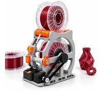 Filament Spool Rewinder, Electric Respooler with Stepless Speed Control | Automatic filament runout stop, all-metal detector, stepper motor, red blue and green LED speed feedback
