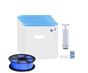 Filament Storage Bags - Vacuum Seal Spool Storage, Remove Moisture from Damp Filaments, Storages Sealing Kit with Clips and Hand Pump | 3D Printer Accessories Organizer Protect PLA ABS Nylon