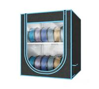 Filament Storage Box for 24 Spools, 2-Tier 3D Printer Filament Dry Box with Moisture & Dust Protection, Oxford Cloth with Aluminum Film, Sturdy Iron Frame Holds 12kg, for PLA ABS PETG