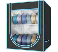 Filament Storage Box for 3D Printer, 2-Tier Dry Box Holds 12 Rolls, Moisture Proof Spool Storage Rack with Desiccant, Large Capacity Filament Organiser for Home Studio Workshop