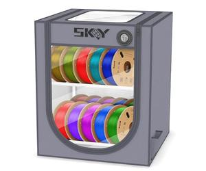 Filament Storage Box, Moisture-Proof and Dust-Proof, 2-Tier Storage Shelves for 3D Printing Business, Studio, Office Workshop 20 Rolls-Grey