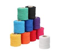 Filani Lieblingsgarn - Value Pack Rainbow - 10 x Premium Cord Made of Cotton 1 mm x 65 metres for Macrame and Handicraft