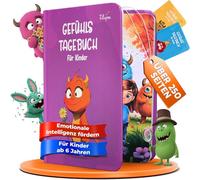 Filapen Feeling Diary for Children from 6 Years - 100 Days Emotion Diary to Understand Feelings, Mindfulness & Gratitude, 250 Pages Children's Diary for Girls and Boys (Purple)