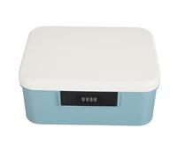 File Box with Lock, 9L Capacity Lockable Storage Trunk File Storage Organizer Box for Files Document Organizer, Double Layer Password Storage Locking Box for Home Office Use (Blue)