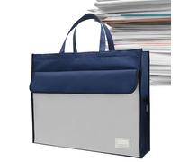 File Business Briefcase Pouch | A3 File Pouch Storage Tote Bag with Handle - Lightweight File Tote for Notebooks, Pens, Magazines, Tickets, News, Sapphire, Refer to description