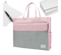 File Business Briefcase - Storage Bag for A3 Documents, Large Oxford Bag, Portable File , Durable Handbag Holder, Document Bag with Zip for Card
