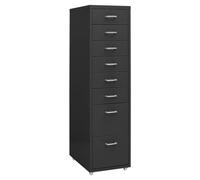 File Cabinet Anthracite Metal 5-Drawer 28x41x69cm Mobile with Casters & Handles