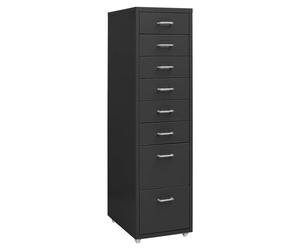 File Cabinet Anthracite Metal 5-Drawer 28x41x69cm Mobile with Casters & Handles