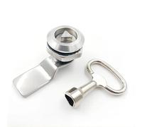 File Cabinet Cam Lock, Cam Lock 18mm Thread Triangle Key Tongue Safety Lock Pin for Mailbox Cabinets Industrial Distribution Box 304 Stainless Steel 1 Piece(A-set-h7-stainless)