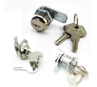 File Cabinet Cam Lock, Cam Lock for Cash Box Drawer Furniture Hardware with Safety Lock Pins Multiple Keying Options 1 Lock 2 Keys(D - Different Key)