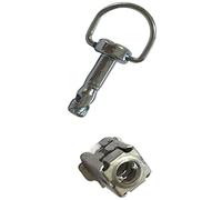 File Cabinet Cam Lock, Cam Lock Pull Ring Carbon Steel Galvanized Total Rod Length 16 Thread Length 13 Silver