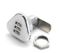 File Cabinet Cam Lock, Combination Cam Lock Cylinders Keyless 3-Digit Code MMS256 Zinc Alloy for Cabinets(L 24mm)