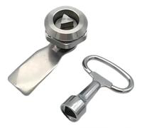 File Cabinet Cam Lock, Stainless Steel MS705 Tool Lock with Rotating Tongue Safety Lock Pins for Industrial Cabinet Cam Lock 18mm Cabinet Lock(H 0mm-Stainless)