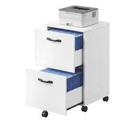 File Cabinet for Home Office, Filing Cabinet with 2 Drawers, White