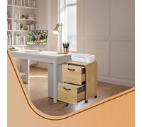 File Cabinet for Home Office, Filing Cabinet with 2 Drawers, Yellow