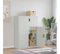 File cabinet Light Grey 90x40x130 cm Powder-Coated Steel Lockable 1 shelf secure